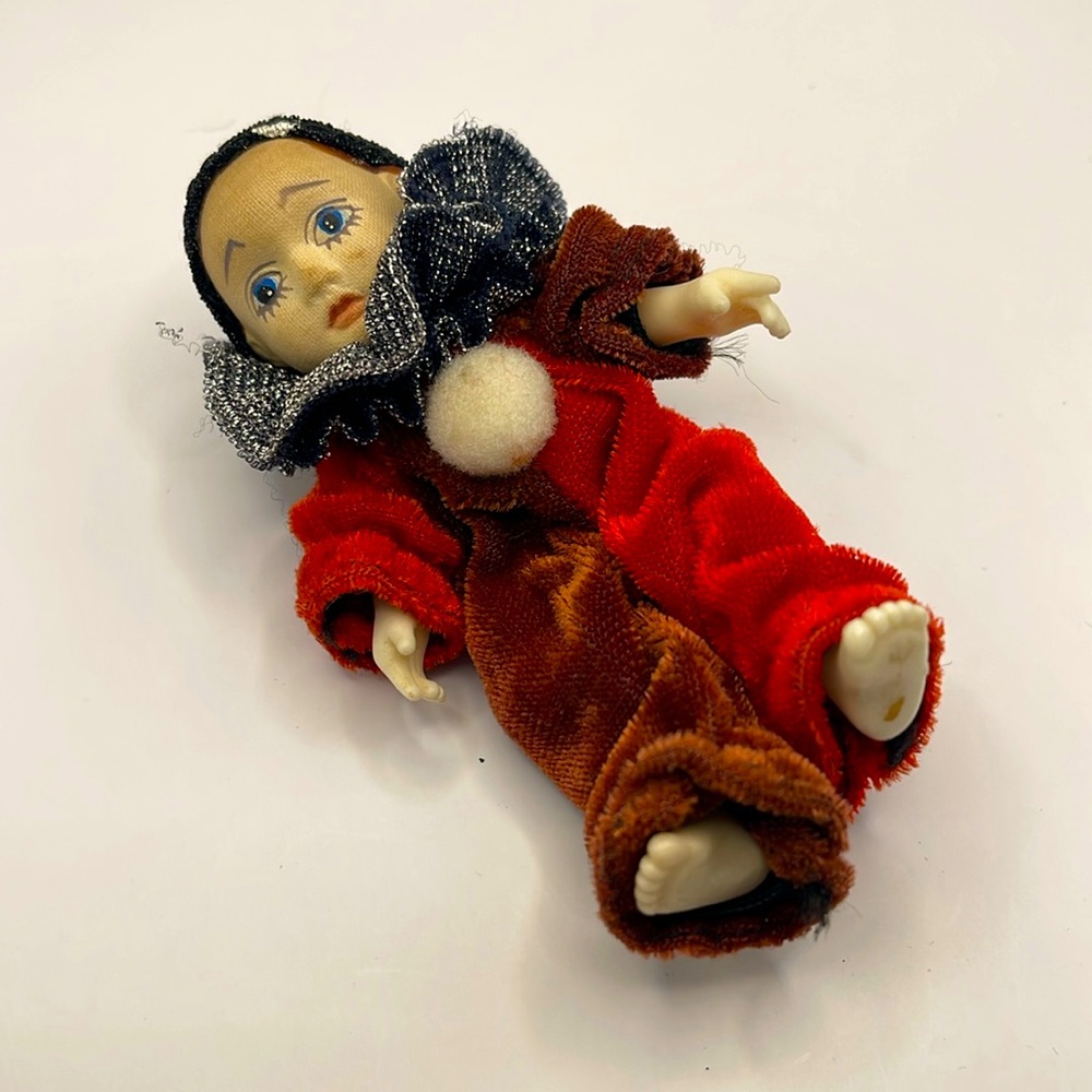 Made in Italy! Cleo porcelain doll. 4” x 2 “